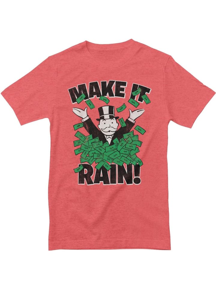 

Футболка Monopoly Make It Rain T-Shirt красного цвета Monopoly, Красный, Футболка Monopoly Make It Rain T-Shirt красного цвета Monopoly