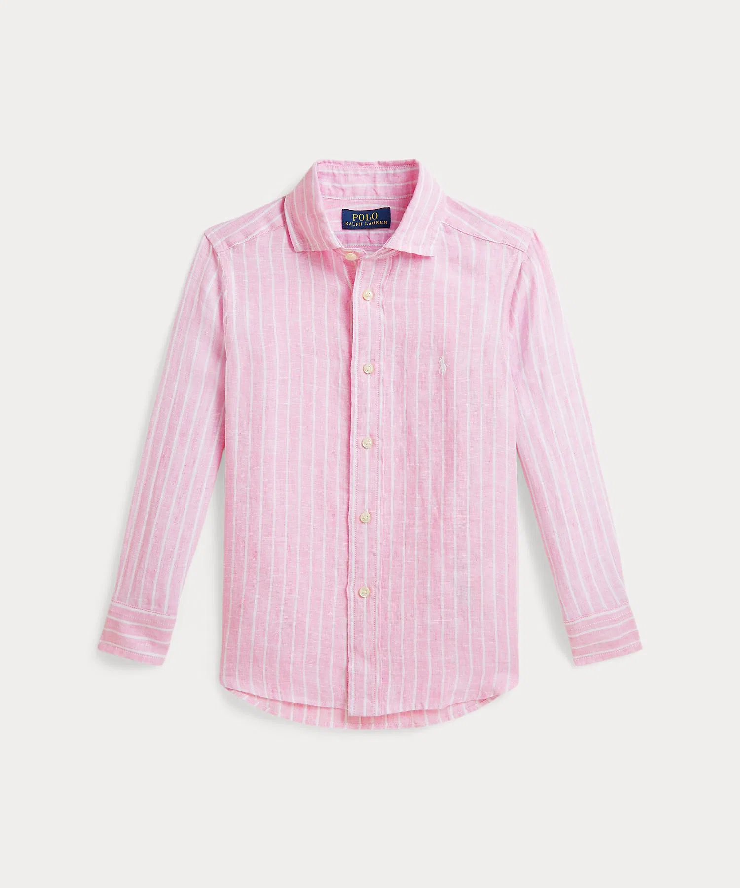 Детская рубашка POLO RALPH LAUREN CHILDREN'S WEAR в полоску из льна