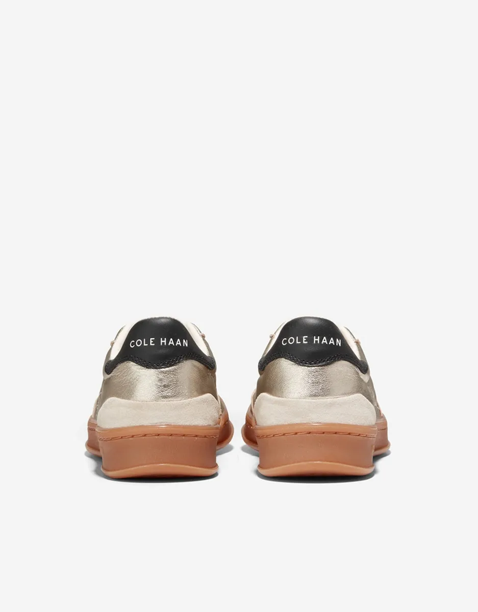 Женские кожаные футбольные кеды Cole Haan, золотой — фото 3