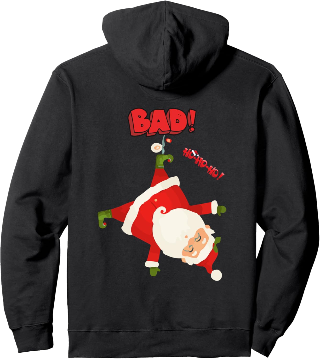 

Худи Плохой Санта Хо-хо-хо! Christmas Kwanzaa Hanukkah Holiday Shop, черный