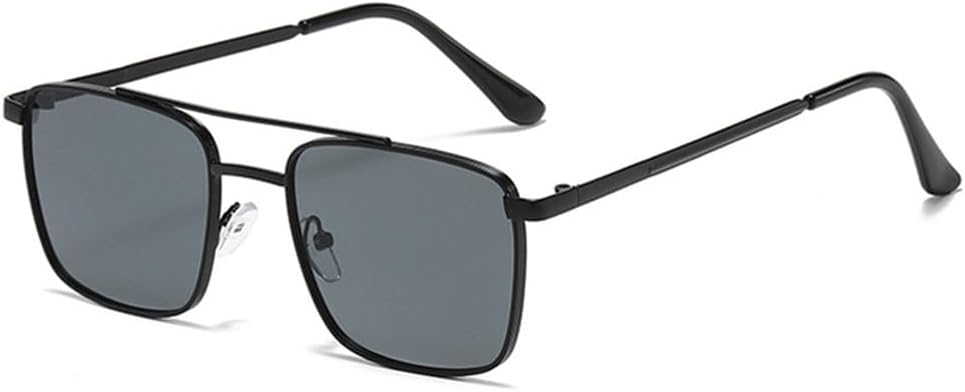 

Солнцезащитные очки UV400 с металлическими двойными перемычками и прозрачными линзами с градиентом Ocean для женщин и мужчин, для бега и занятий спортом на открытом воздухе UYPTK, Black Grey