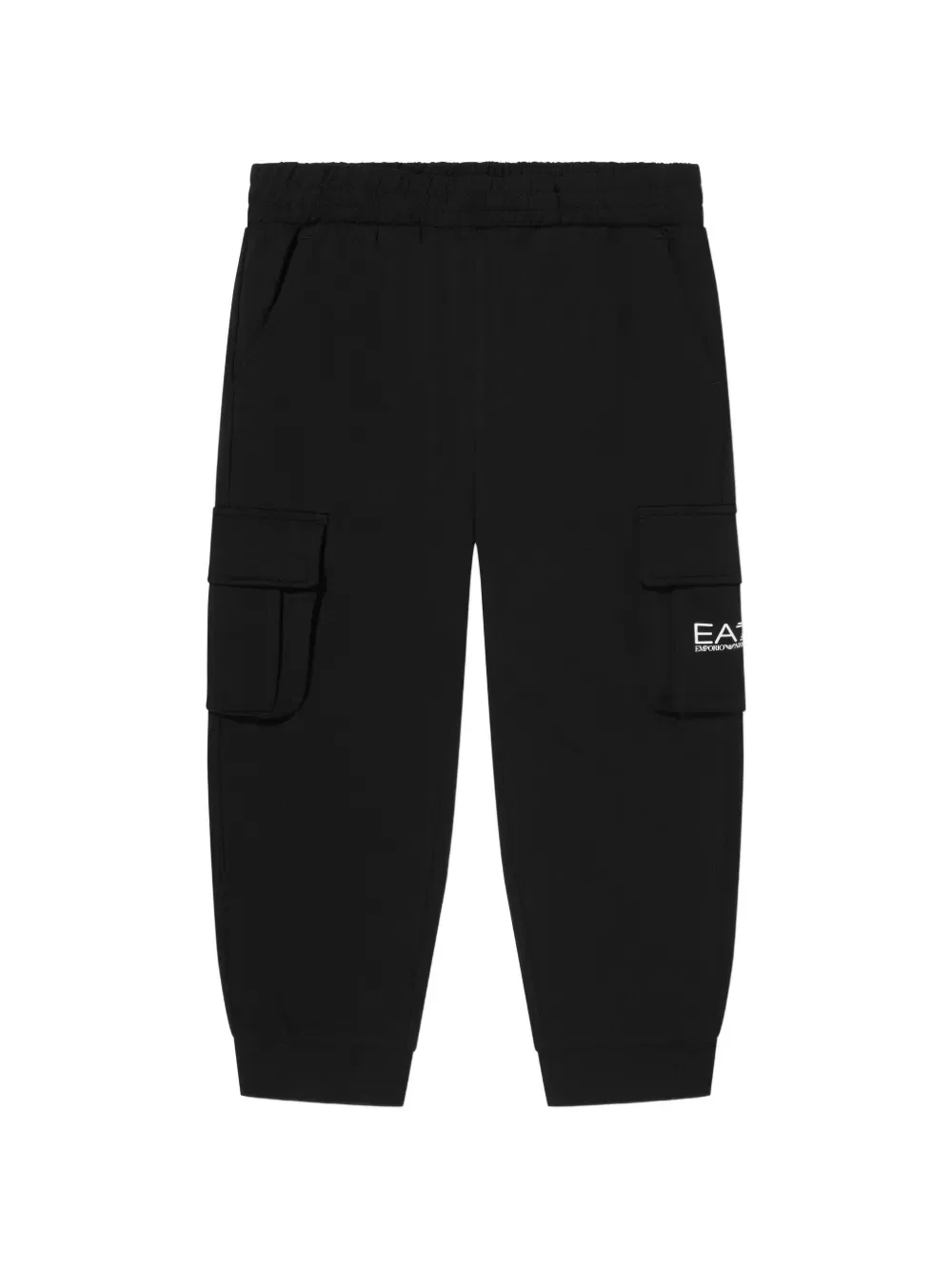 Спортивные брюки с накладными карманами Emporio Armani Kids, черный