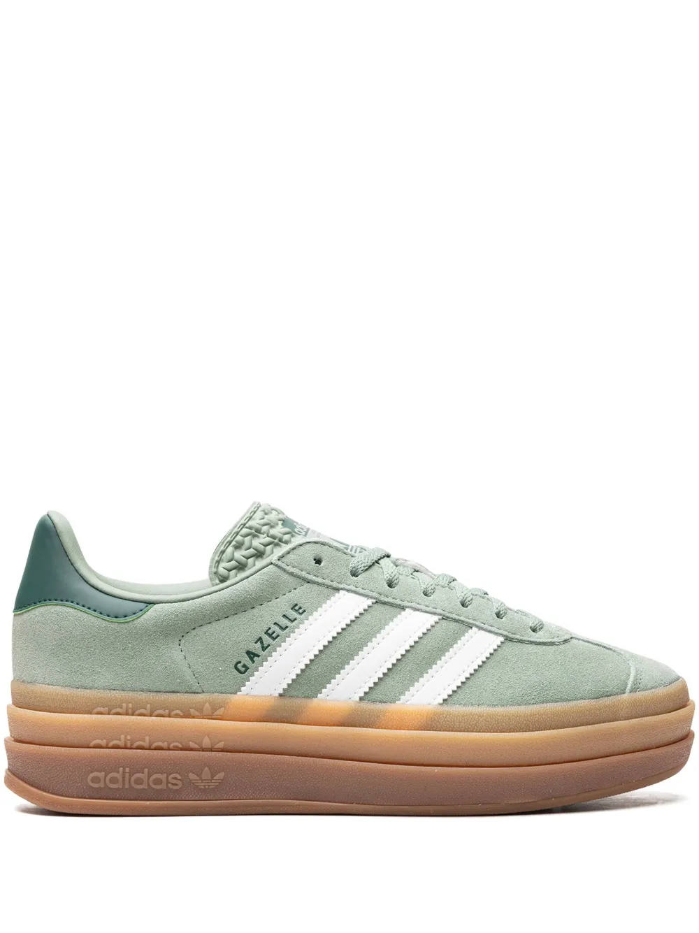 Кроссовки Gazelle Bold Silver Green Gum adidas, зеленый