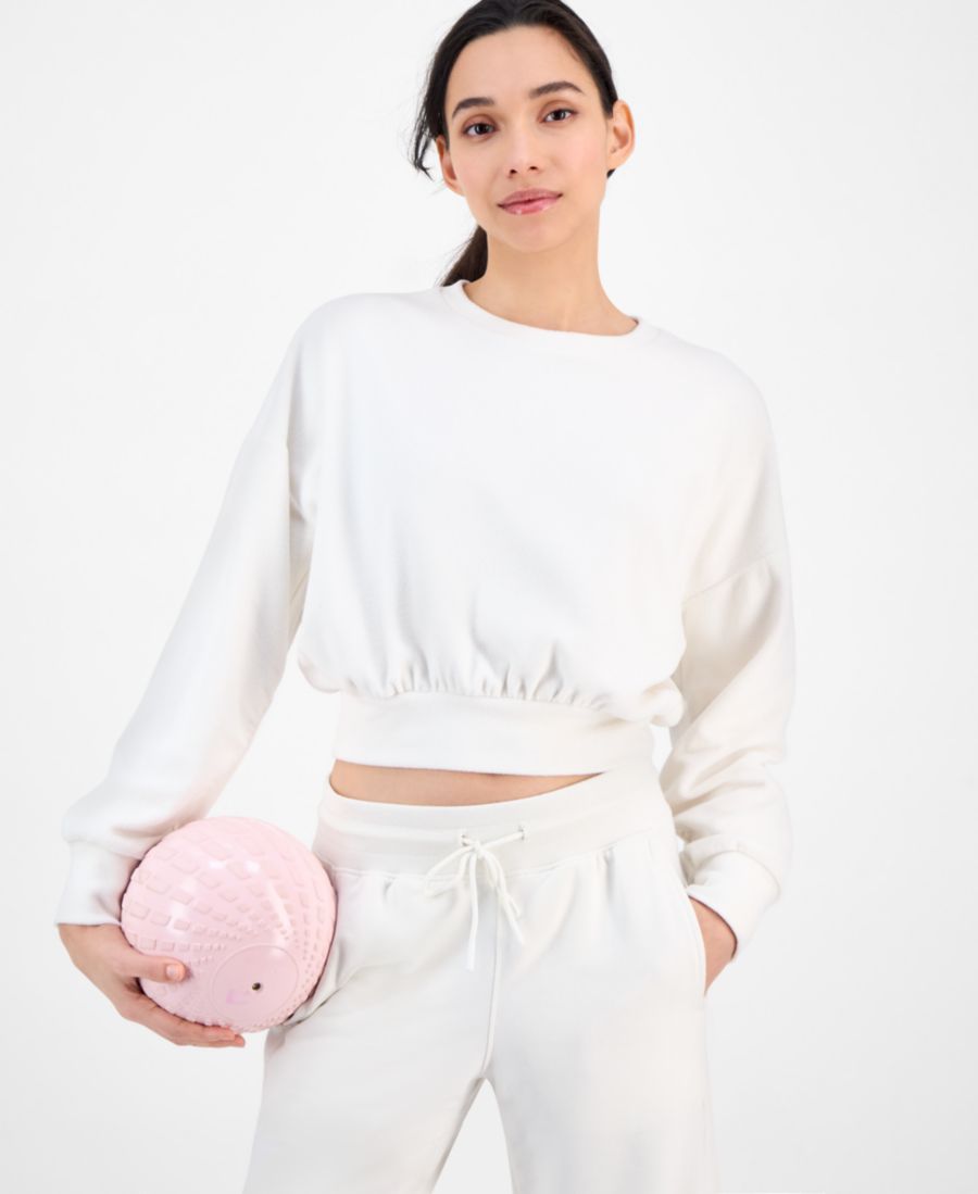 

Женская укороченная толстовка из флиса цвета "масляный" ID Ideology, Beige