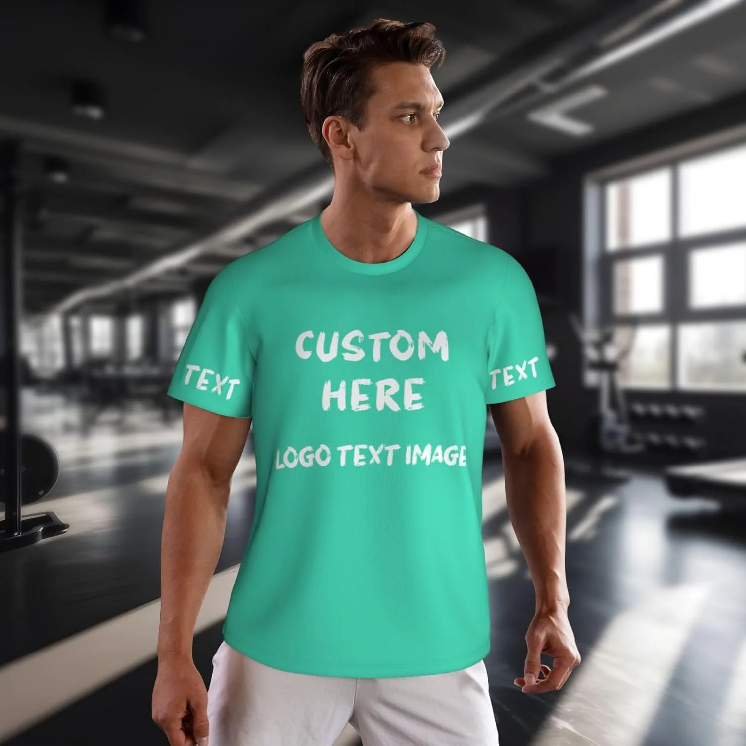 Футболка мужская Custom с принтом спереди и сзади — фото 4