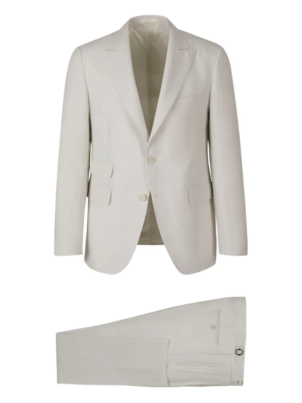 

Костюм с однобортным пиджаком Scabal, белый