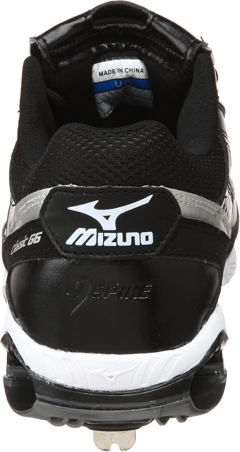 Мужские кроссовки Mizuno 9-Spike Classic G6 Low Switch, черно-белый — фото 3