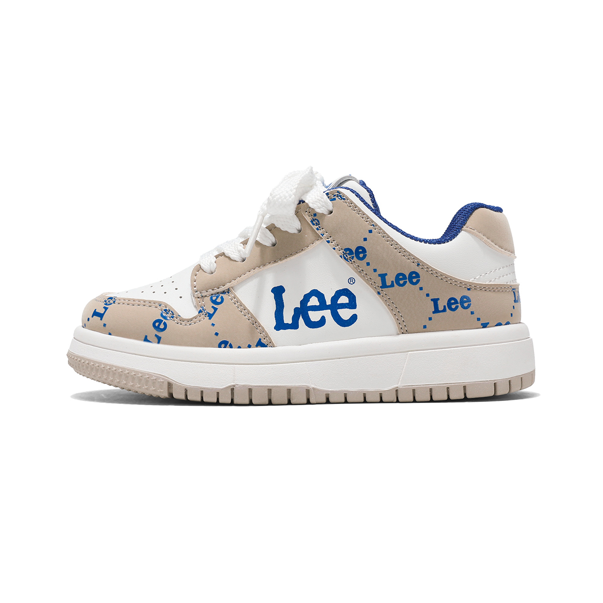 

Детские низкие кроссовки для скейтбординга с защитой от ударов и истираний LEE KIDS, экрю/черный