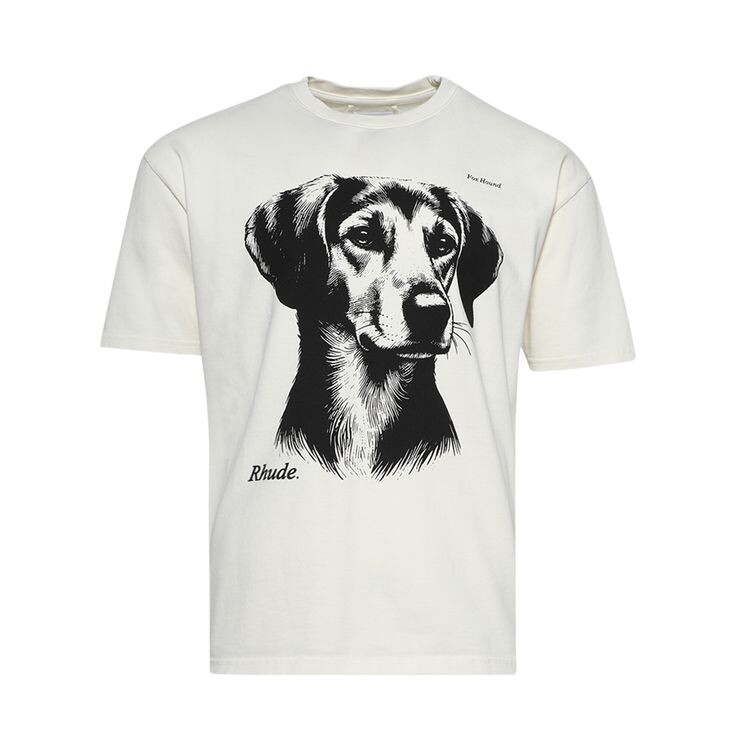 

Футболка Rhude Fox Hound Tee Vintage White, белый