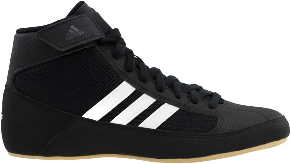 Мужские борцовские кроссовки Adidas HVC, Black White Iron Metallic