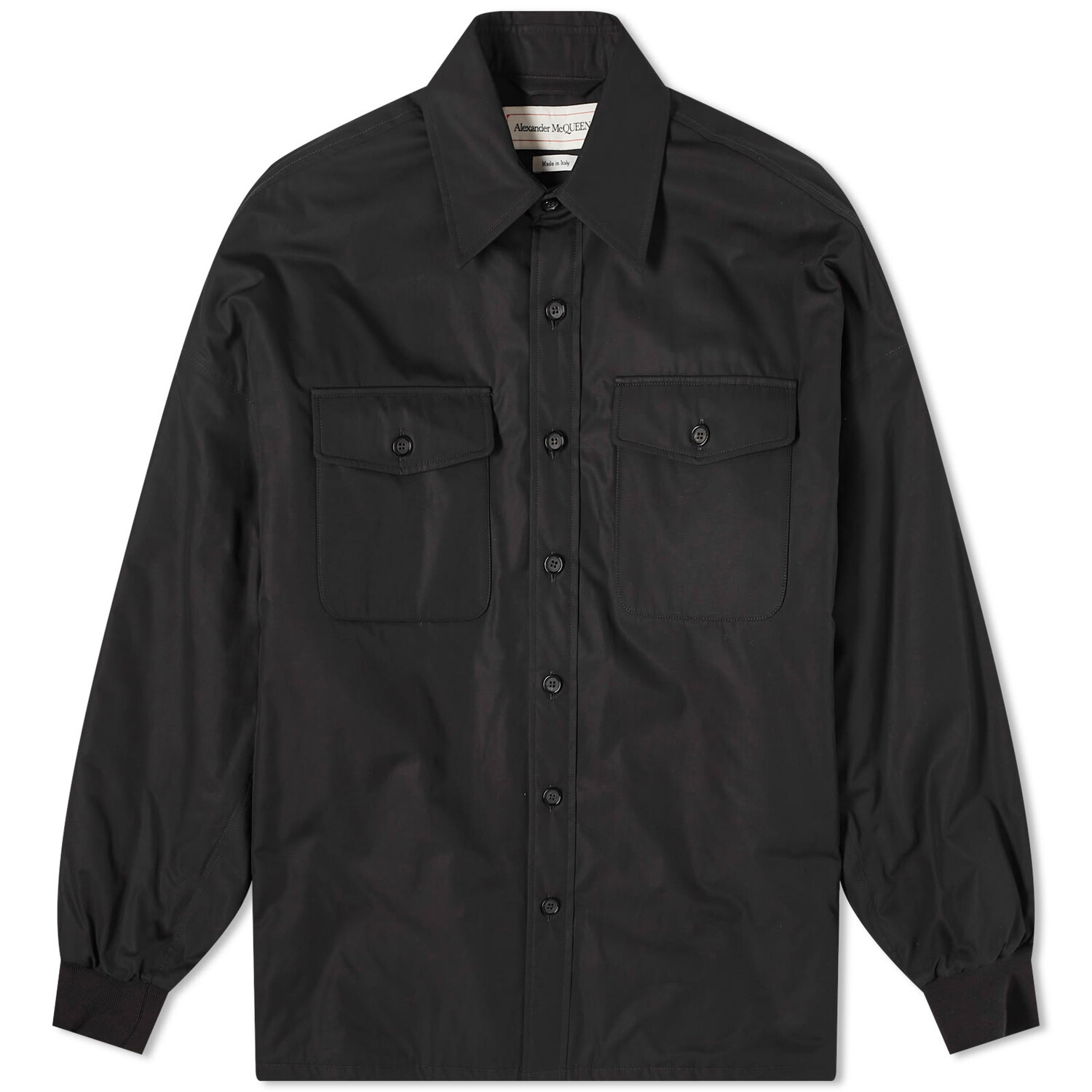 

Рубашка Alexander Mcqueen Padded Seal Logo Overshirt, черный