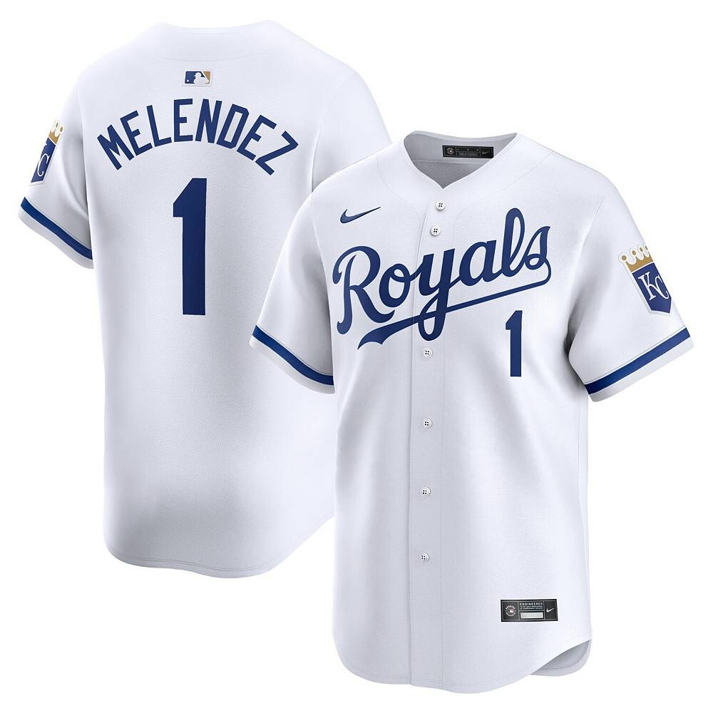 

Мужская белая майка Nike MJ Melendez Kansas City Royals Home Limited Player, цвет Ryl White