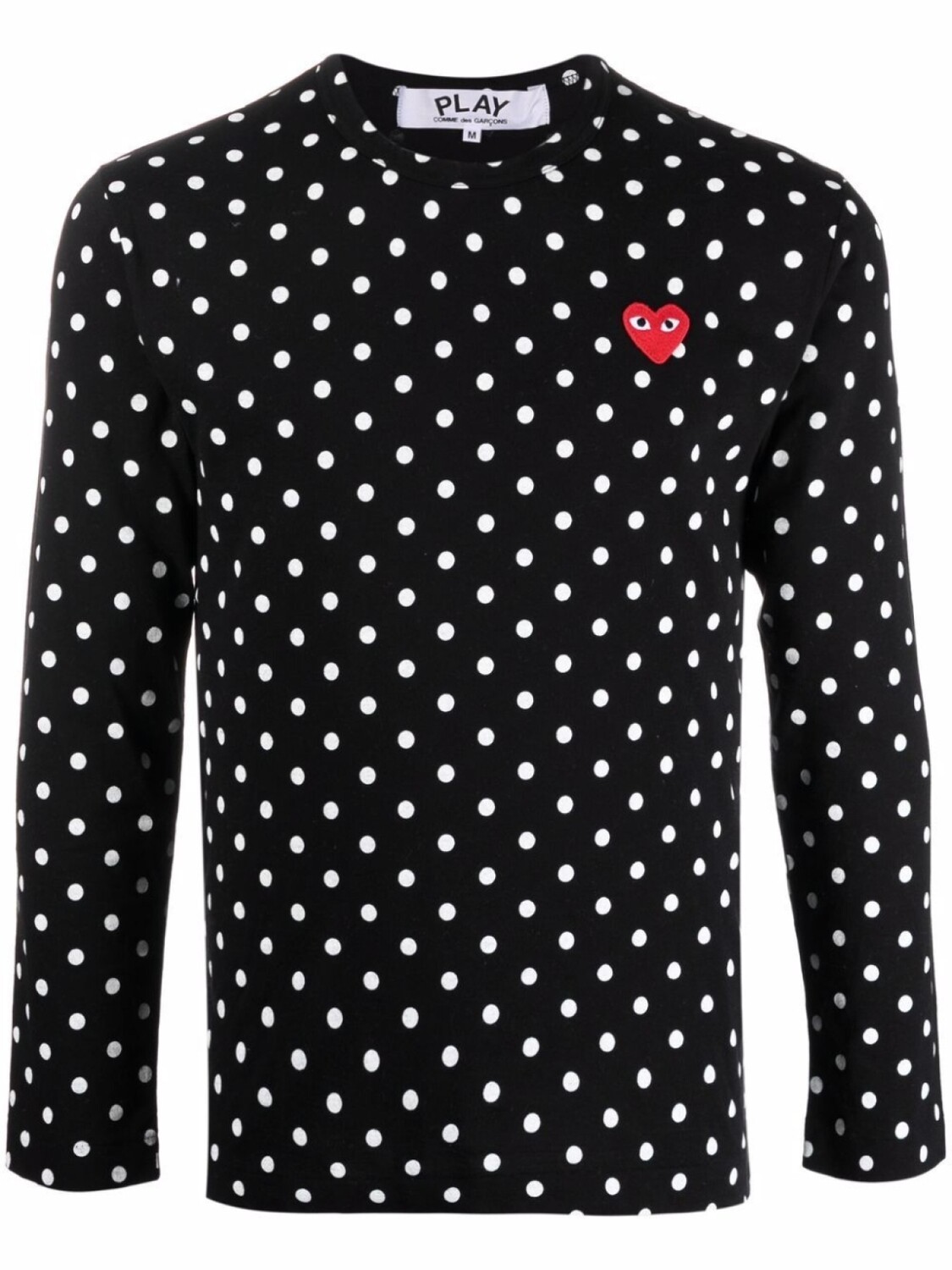

Футболка в горох с длинными рукавами Comme Des Garçons Play, черный