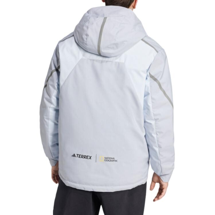 Куртка Adidas Terrex National Geographic Insulated Reversible, светло-голубой — фото 3