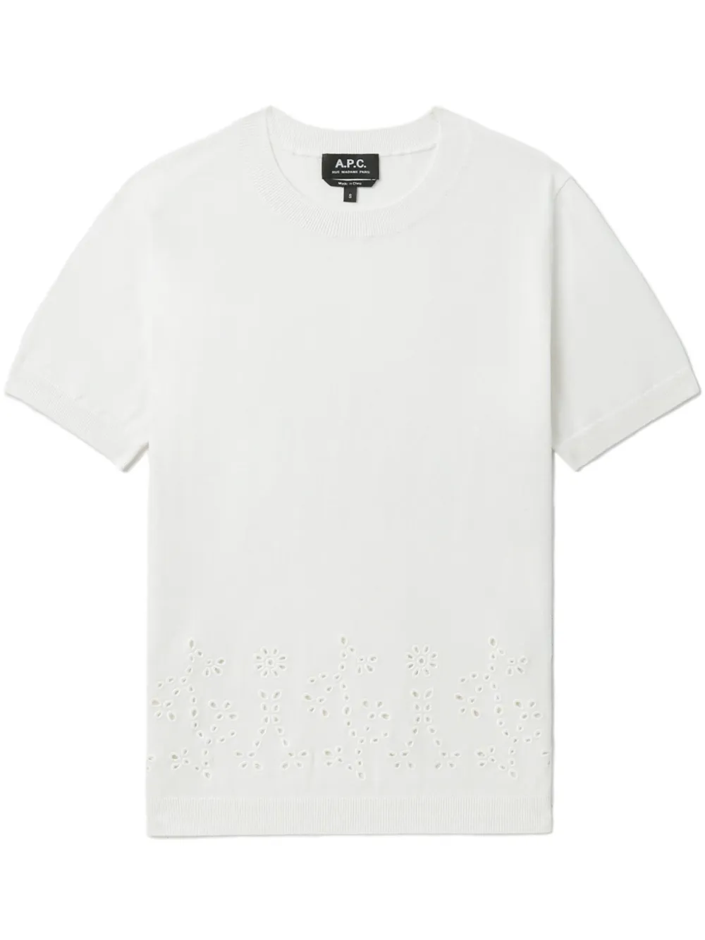

Футболка с вышивкой A.P.C., белый