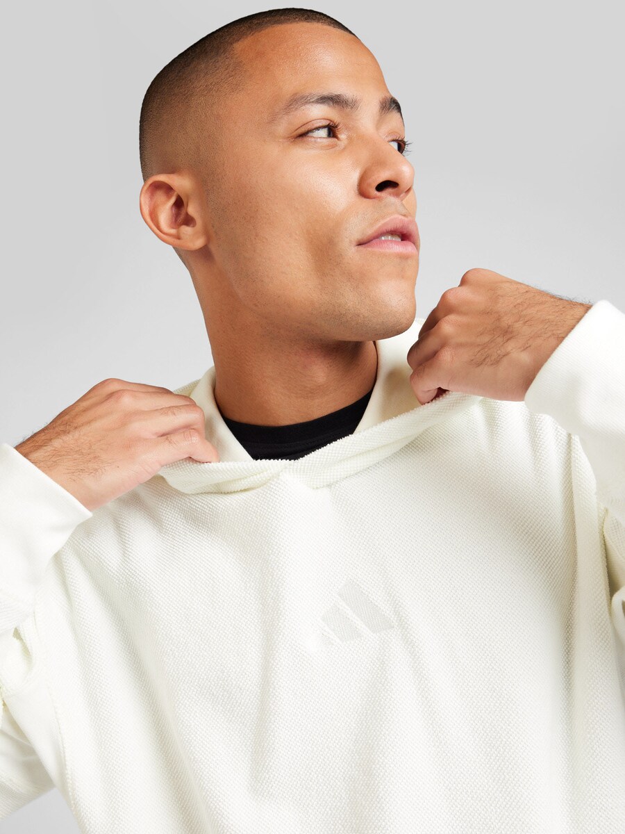 Свитер с капюшоном на молнии ADIDAS SPORTSWEAR Athletic Sweatshirt A Szn, белый — фото 3