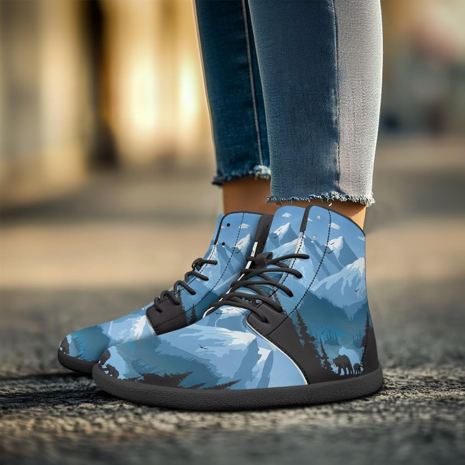 Охотничьи ботинки Binienty Barefoot для мужчин и женщин, водонепроницаемые, из искусственной кожи, высокие, с поддержкой лодыжки, спортивная обувь, серый — фото 4