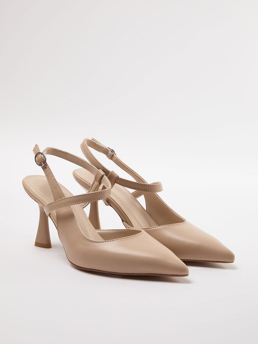 Туфли-лодочки с открытой пяткой Trendyol Classic, Beige — фото 2