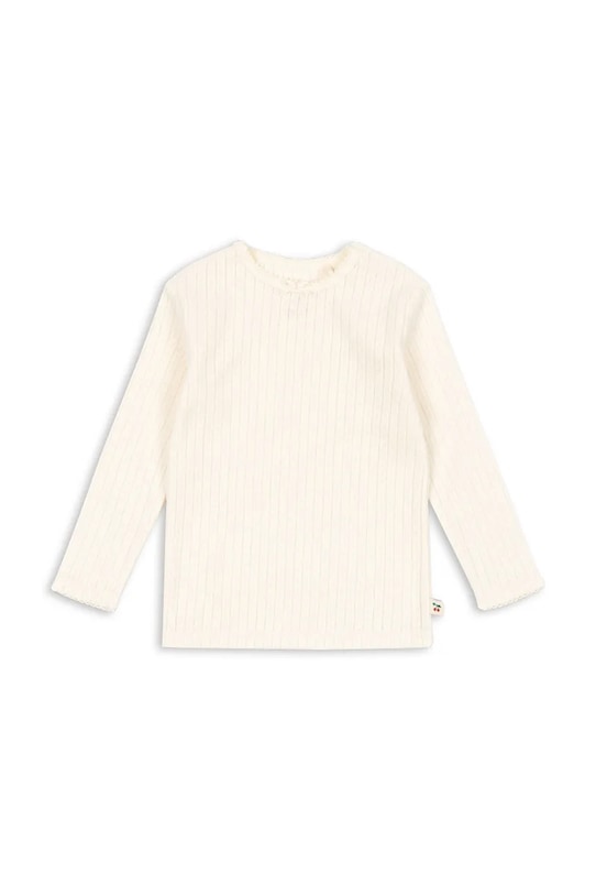 

Детский хлопковый лонгслив с длинным рукавом MINNIE GOTS Konges Sløjd, бежевый