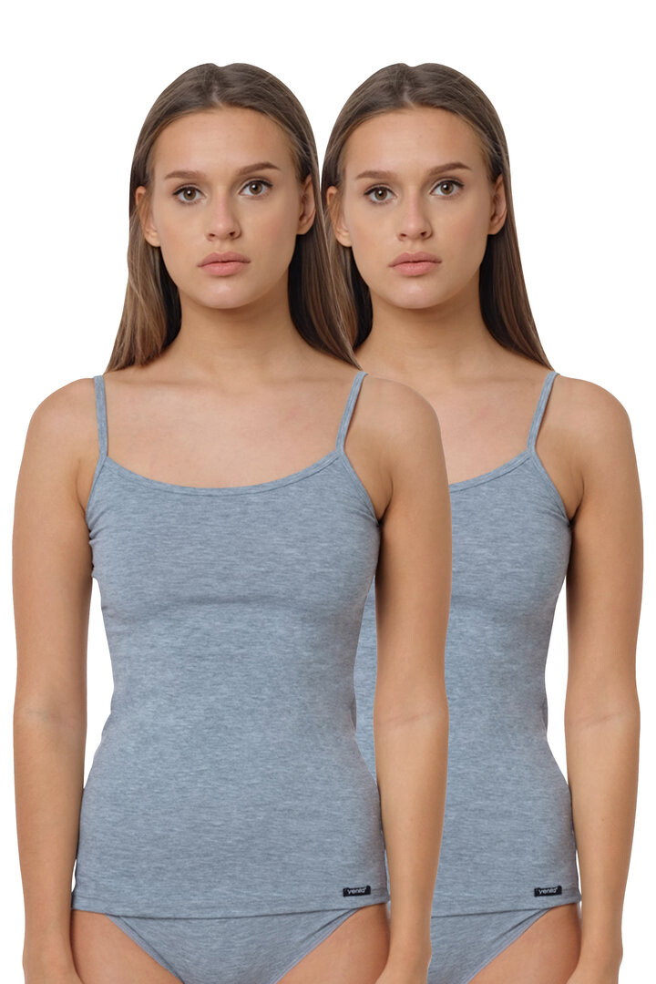

Майка Yenita Spaghetti Top (2er Set) Modern Collection, серый