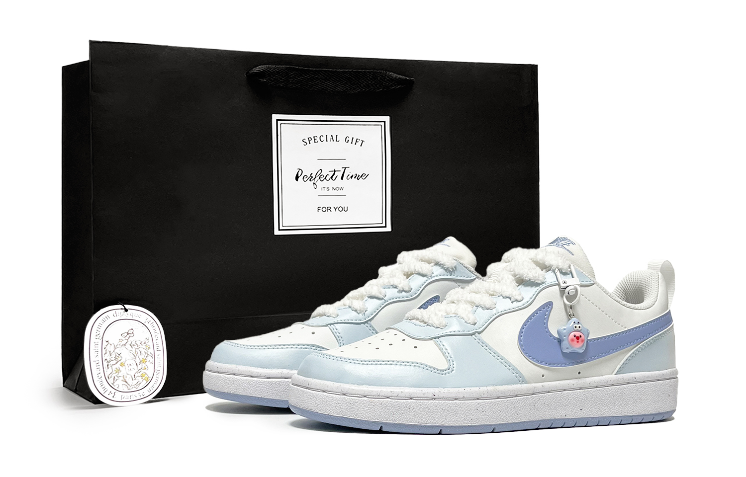 

Nike Court Borough Mint Foam Low Top детские скейтбординг кроссовки Blue для подростков