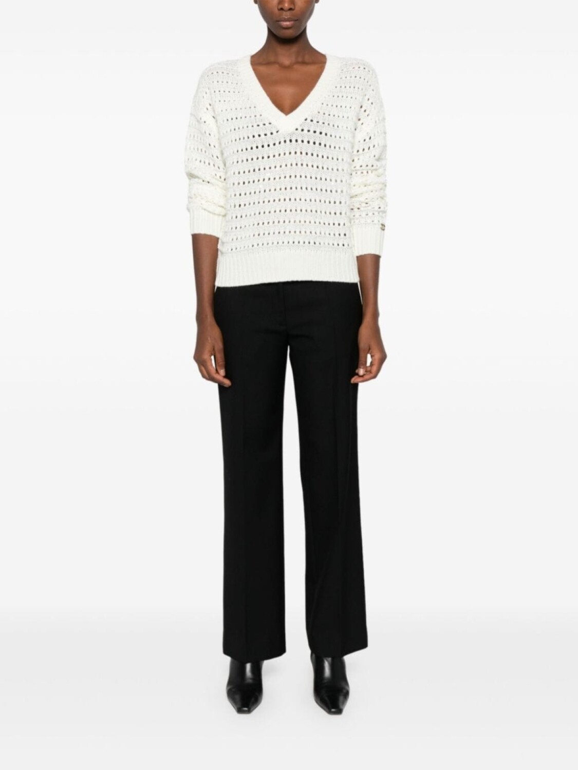 

TWINSET открытый трикотажный топ, белый