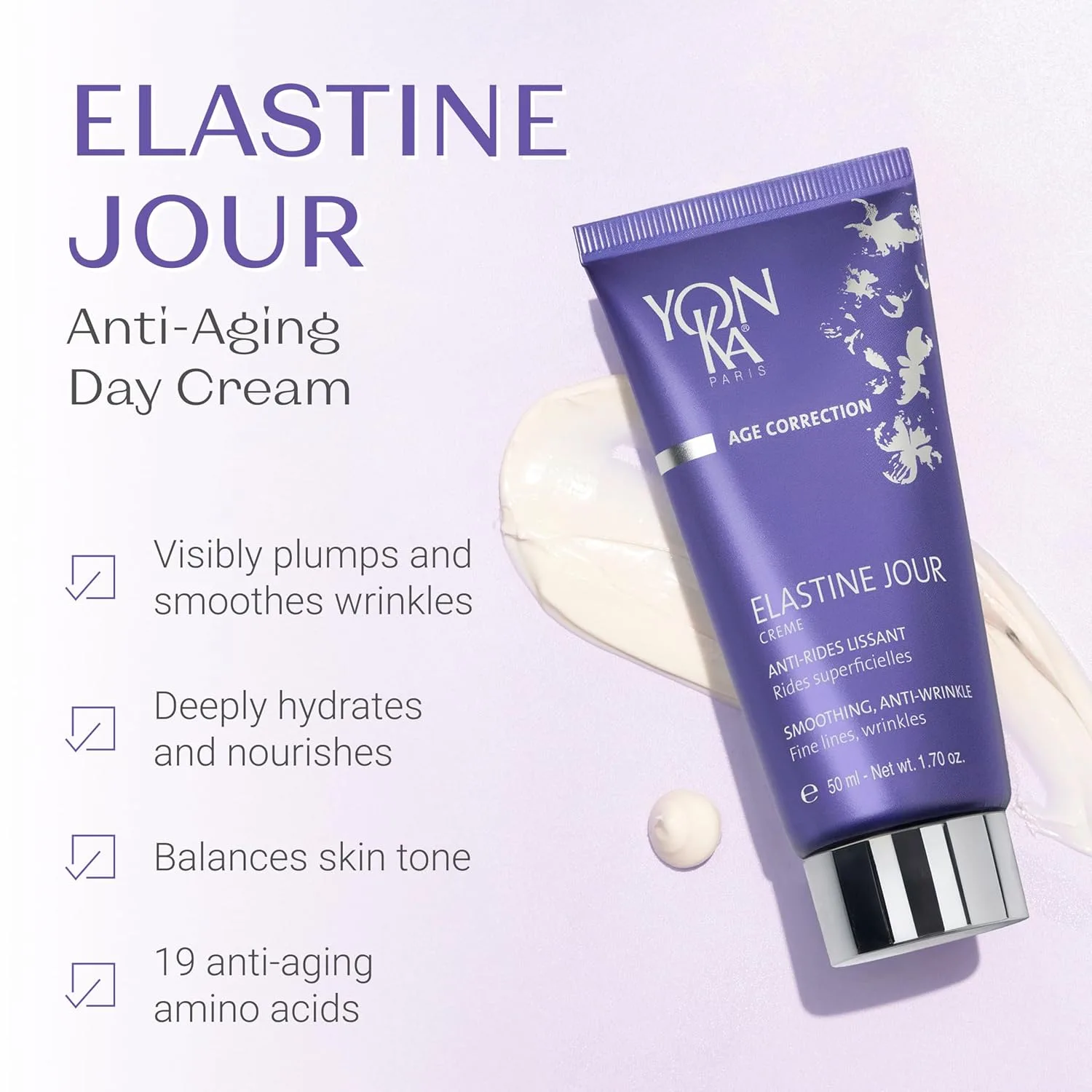 Крем для лица Yonka — Elastine Anti-Aging против морщин, уплотняет и глубоко увлажняет, восстанавливает кожу — фото 2