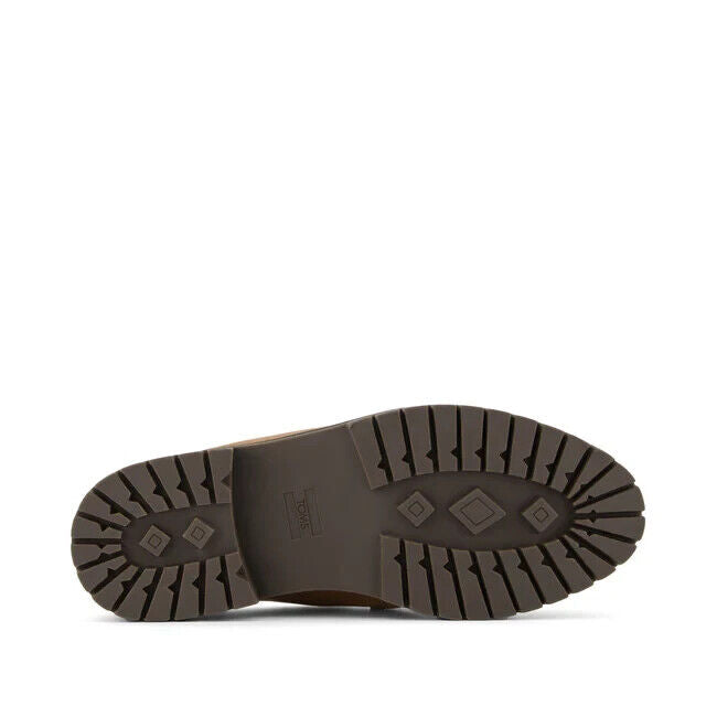 Женские лоферы Toms Cara 10021732, коричневые кожаные мюли с искусственным мехом, размер 7,5, KHD1522 — фото 4