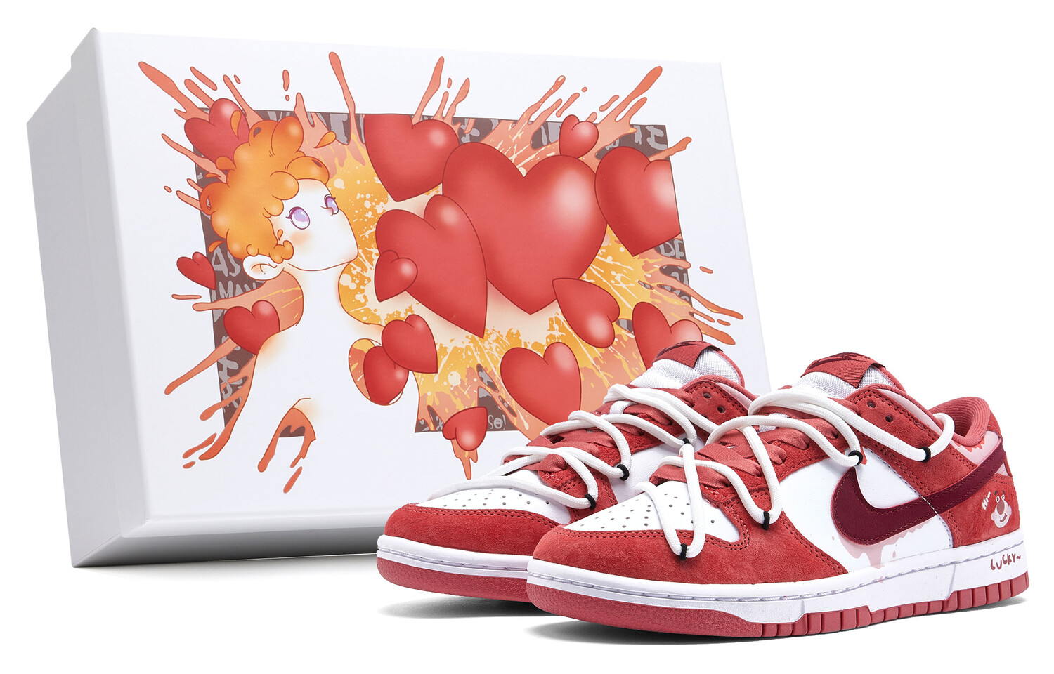 

Кроссовки Nike Dunk Skateboarding Shoes Women's Low-top White, цвет Peach