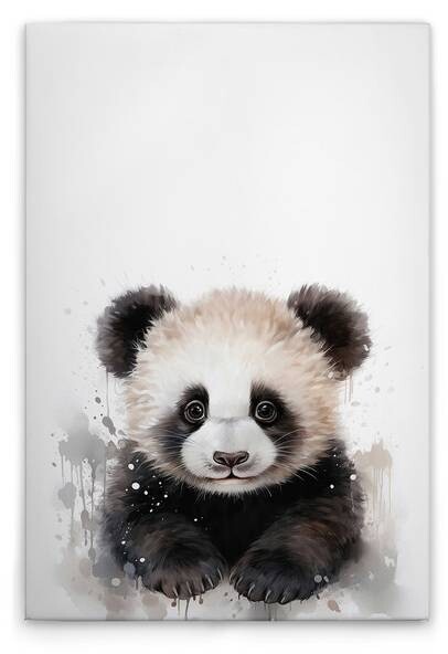 

Картина на холсте A.S. Création Baby Panda цвет weissschwarzgrau