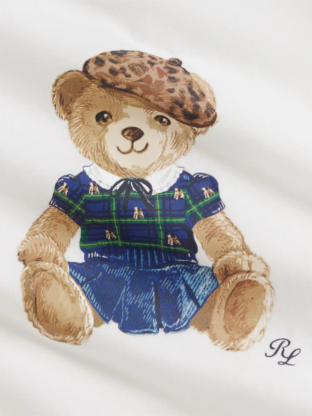 Футболка с оборками и принтом POLO RALPH LAUREN KIDS, белый — фото 3