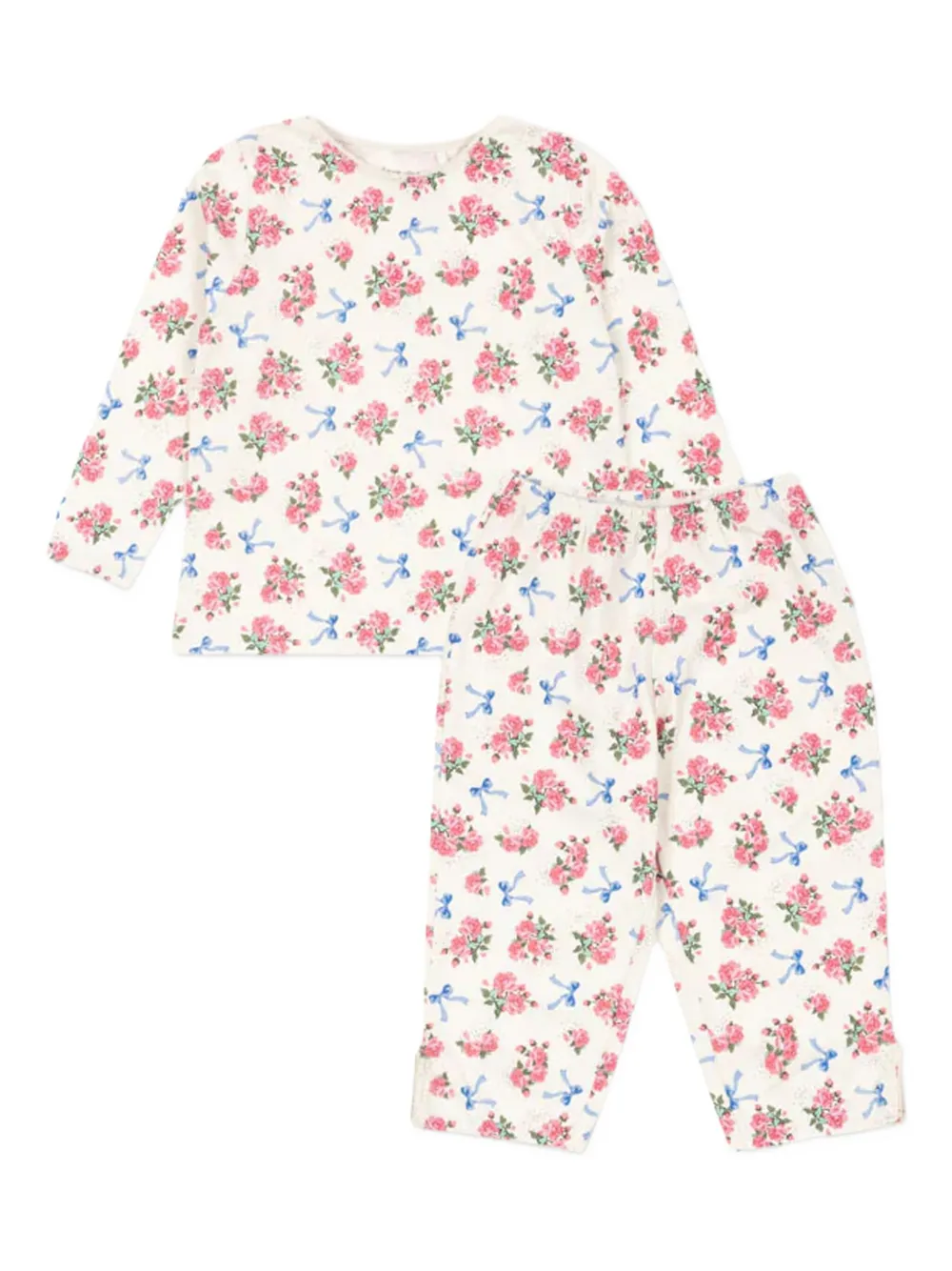 

Комплект с брюками с цветочным принтом Konges Sløjd, белый