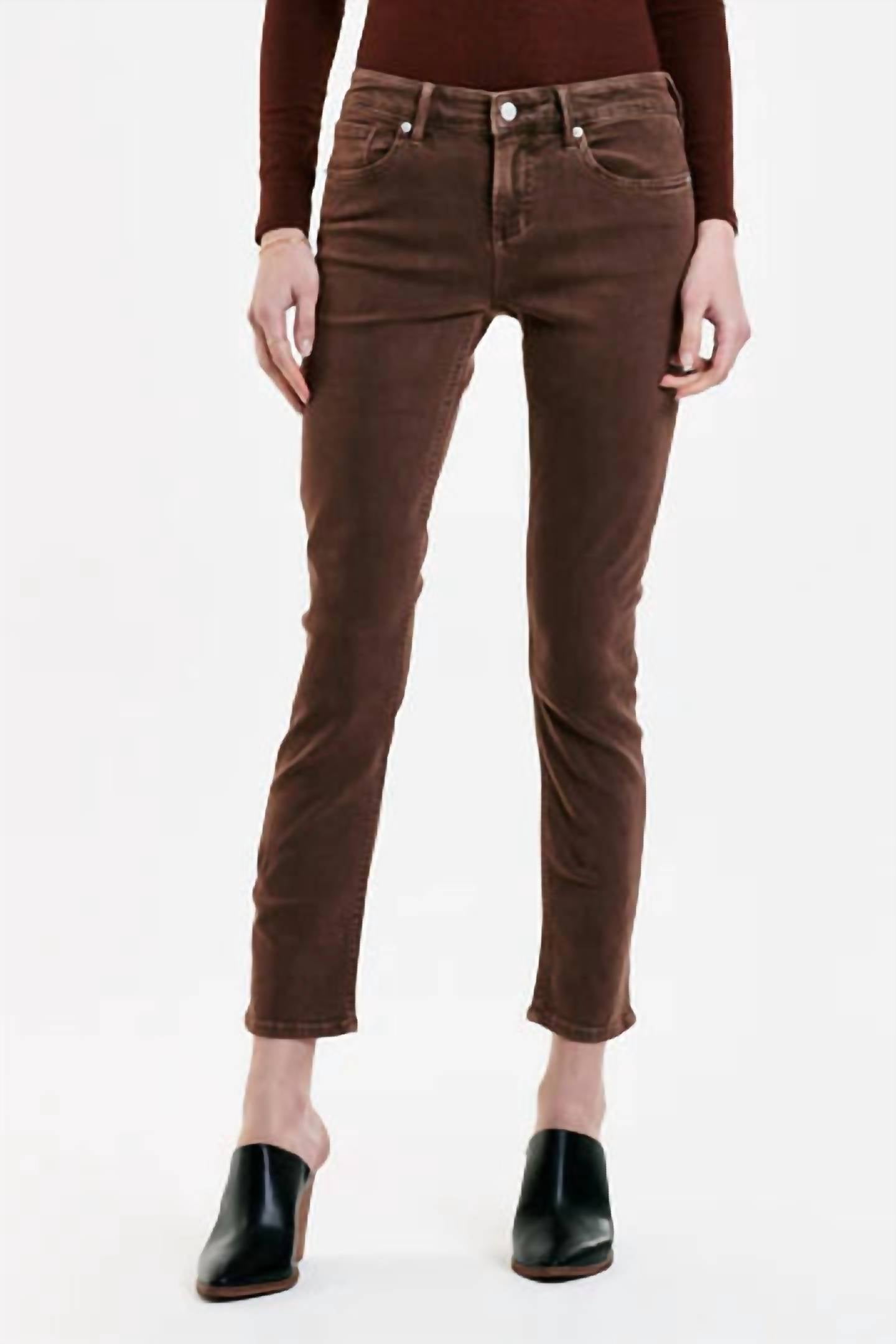 

Прямые джинсы Blair Rootbeer до щиколотки коричневого цвета DEAR JOHN DENIM