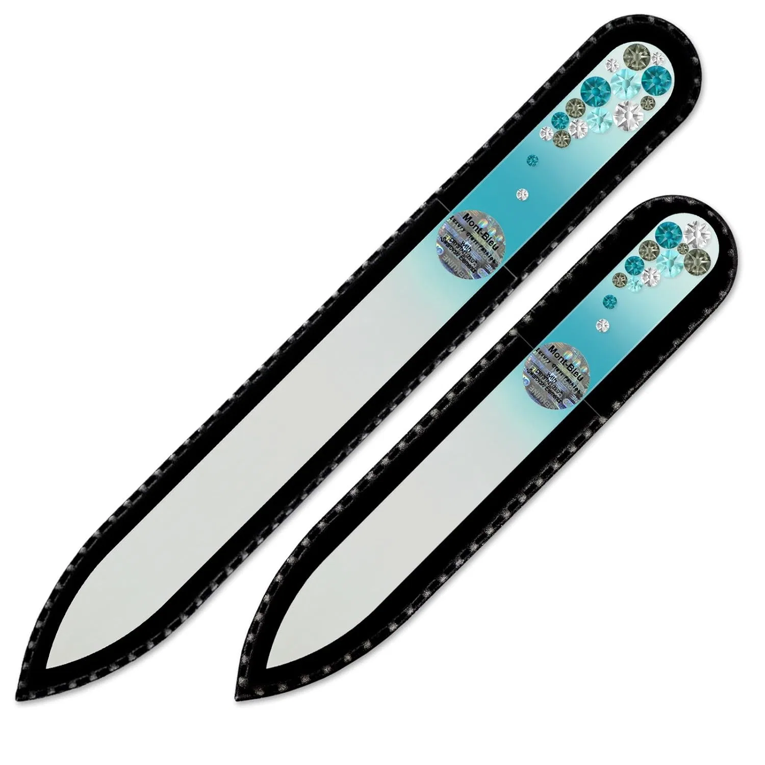 Набор из 2 стеклянных пилок для ногтей Mont Bleu с кристаллами Swarovski Mont Bleu, Turquoise