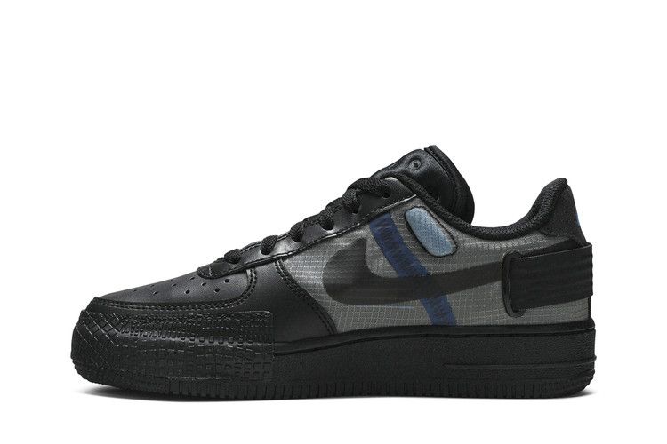 Кроссовки Nike Air Force 1 Type GS 'Black Photo Blue', черный — фото 4