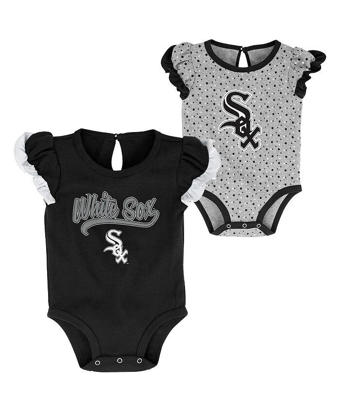 

Комплект боди черного и серого цвета Chicago White Sox Scream and Shout для новорожденных Outerstuff, черный/меланжево-серый