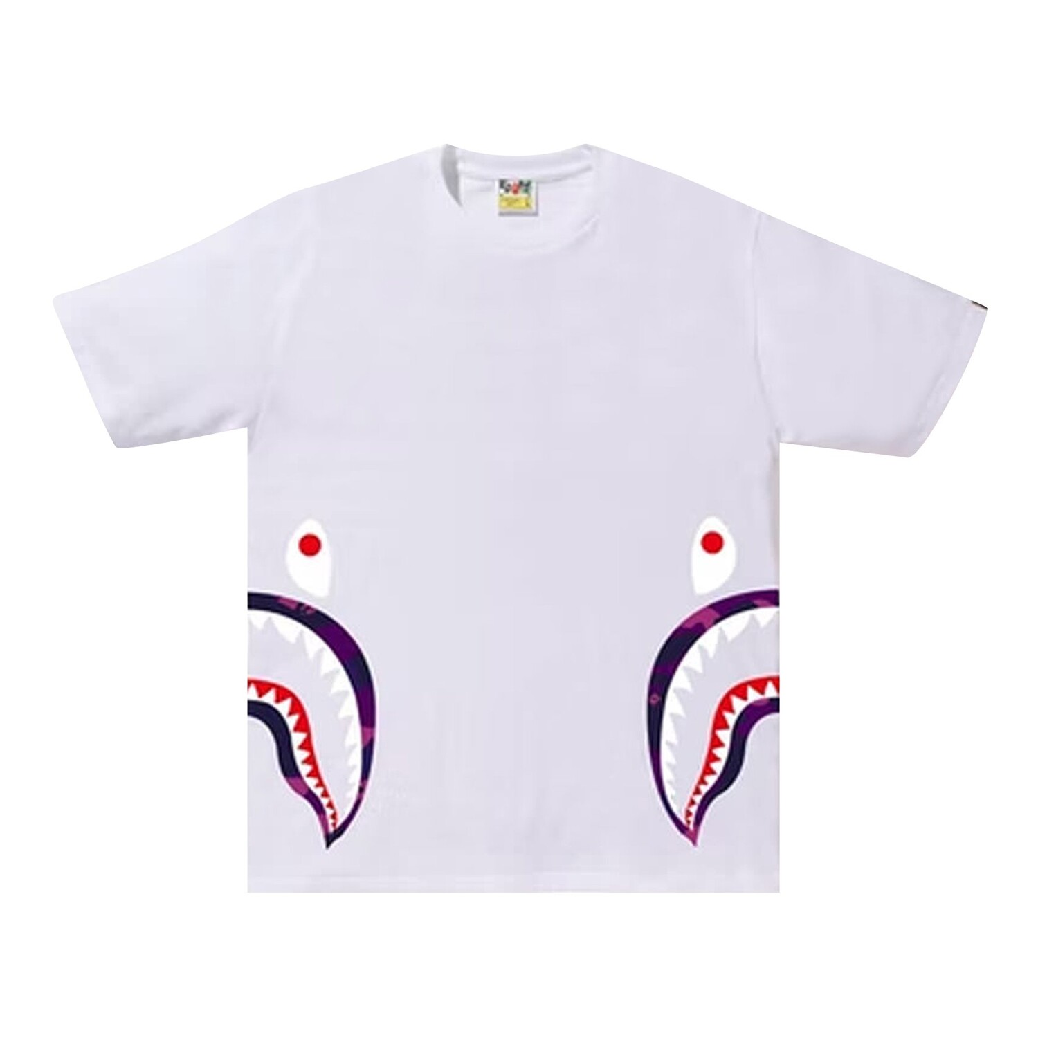

Футболка BAPE Color Camo Side Shark, Белый/Фиолетовый