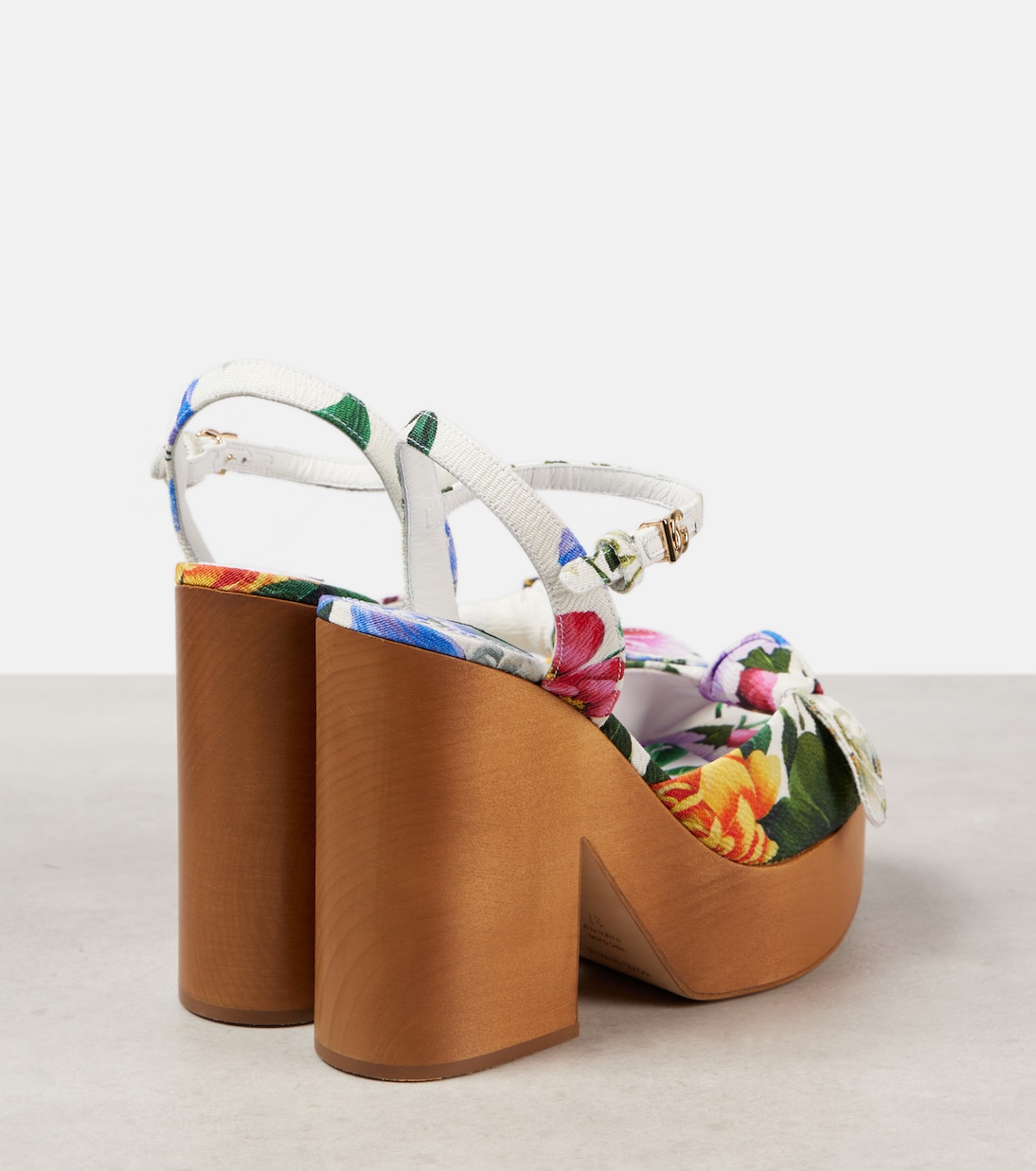 Цветочные жаккардовые сандалии на платформе Dolce&Gabbana, MIX FIORI CRETONNE — фото 2