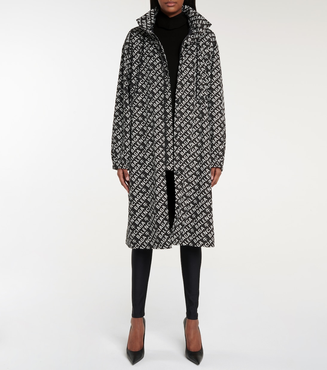 Водолазка из эластичной вязки Balenciaga, черный — фото 2