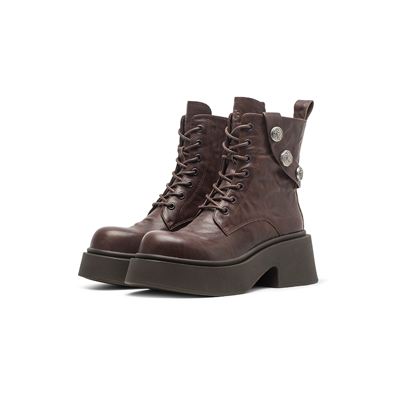 Coup De Foudre Коричневые женские ботинки Crew Martin на каблуке 7 см, цвет Chocolate Brown — фото 2