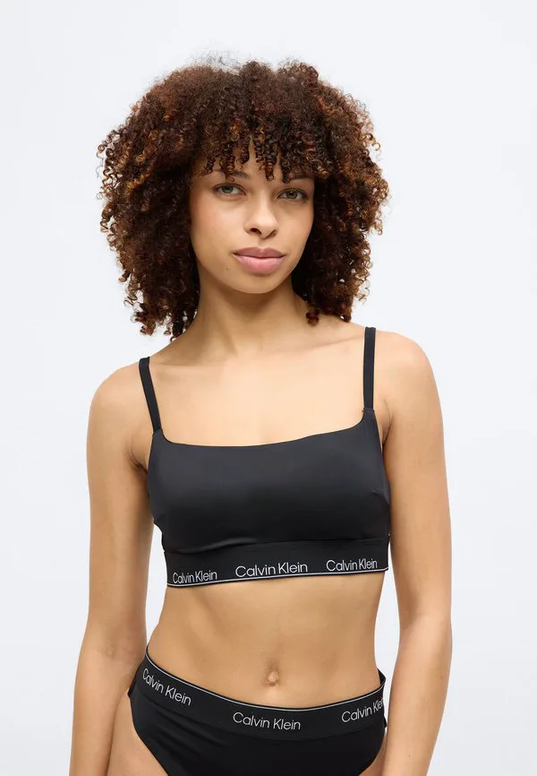 Топ от купальника с квадратным вырезом и вырезом-бралеттом Calvin Klein Swimwear, Black — фото 3