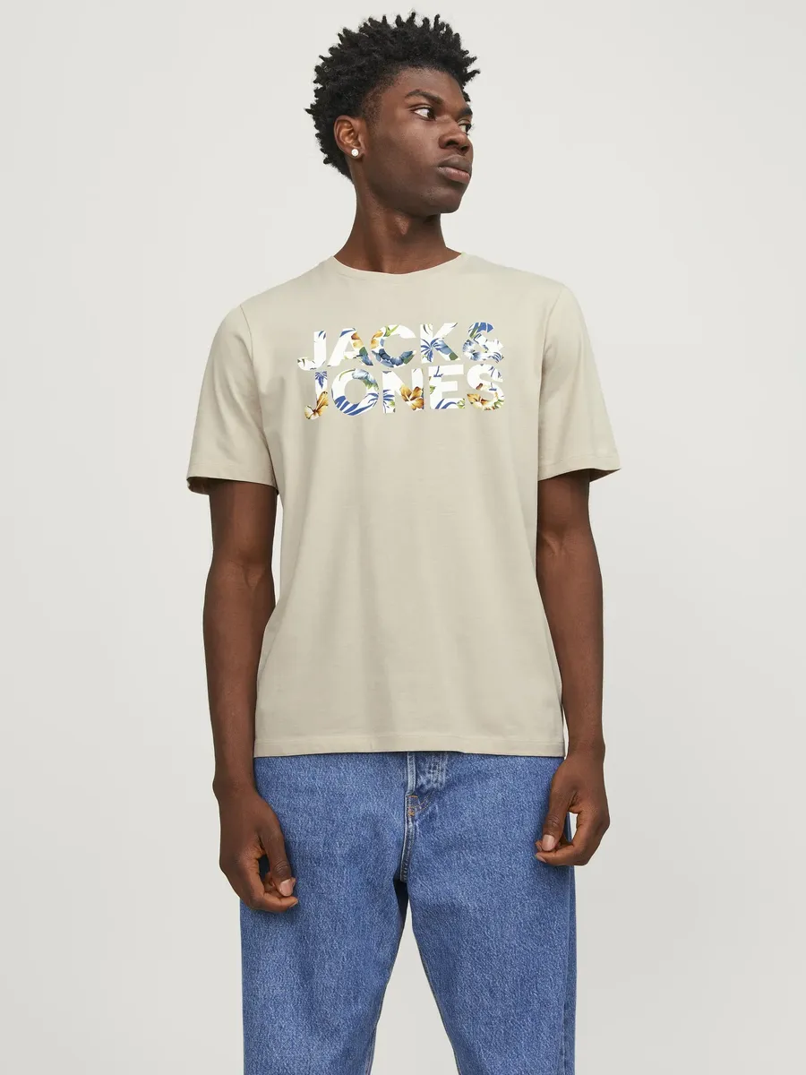 

Рубашка с круглым вырезом Jack & Jones "JJEJEFF CORP LOGO TEE SS O-NECK SN", цвет Moonbeam