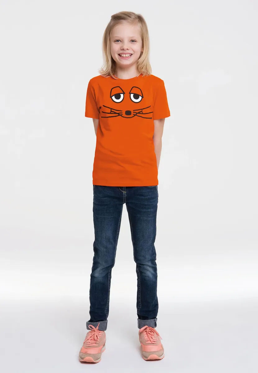 Logoshirt Футболка "Мышка-Лицо" с классным принтом, цвет Orange — фото 2
