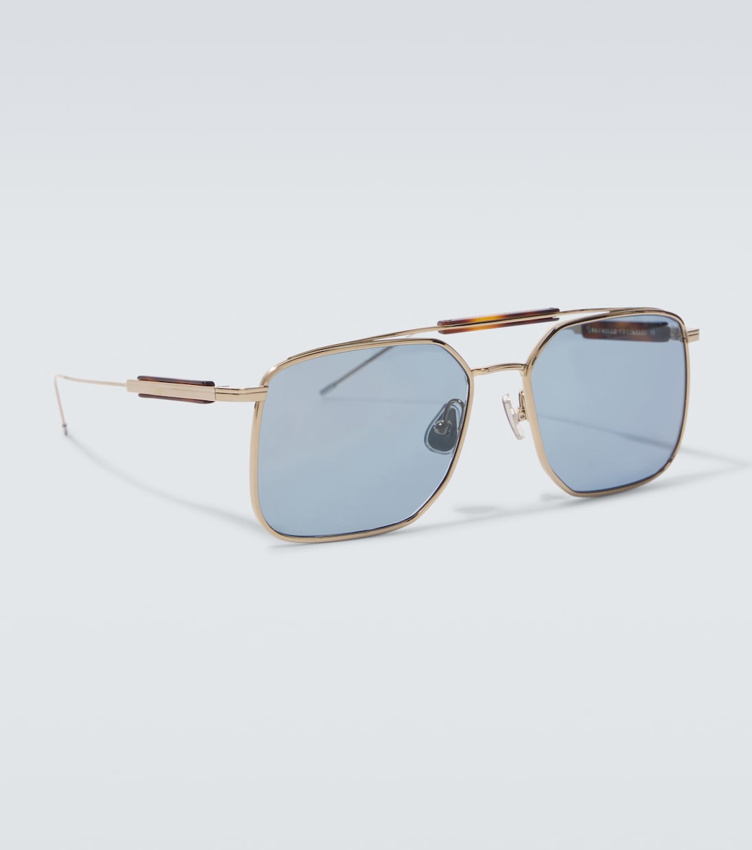 Sartorial Sunset квадратные солнцезащитные очки Brunello Cucinelli, Gold Blue — фото 4