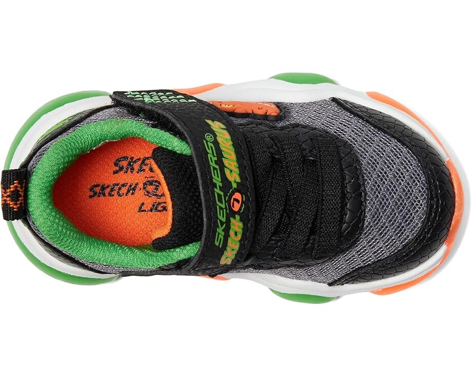 Кроссовки SKECHERS KIDS Mighty Glow 2.0, цвет Black/Orange — фото 2
