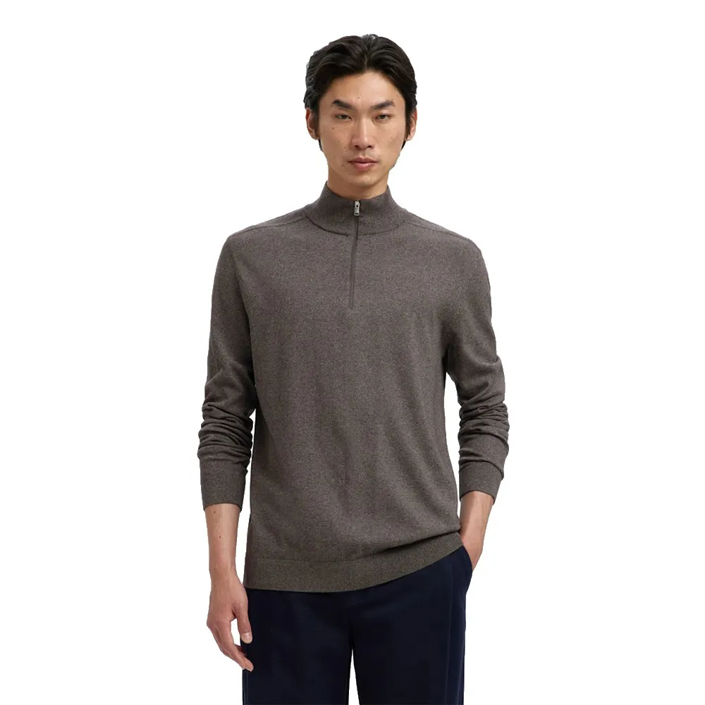 

Свитер Selected Berg full zip, серый