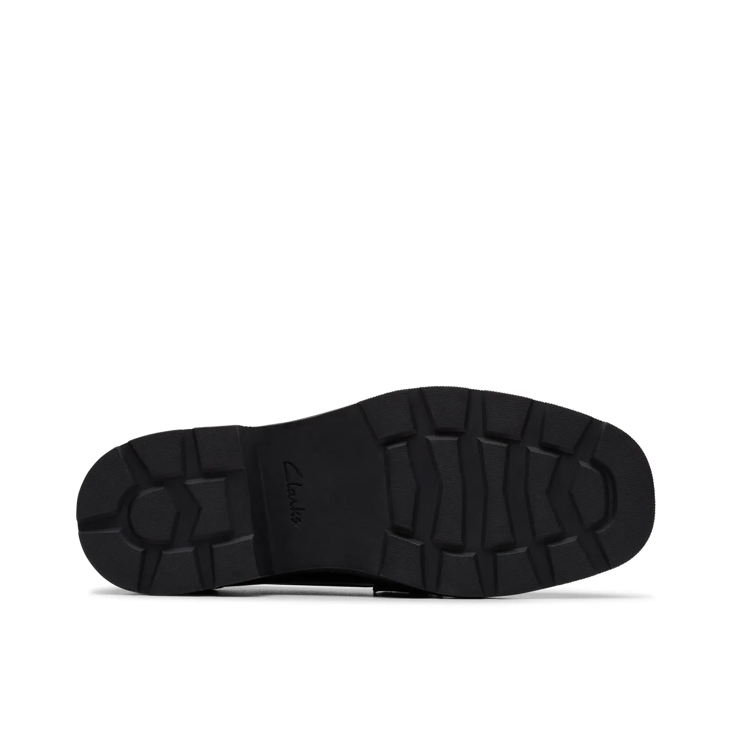 Лоферы Clarks Eris Edge Youth для девочек, черные, с рифленой подошвой — фото 3