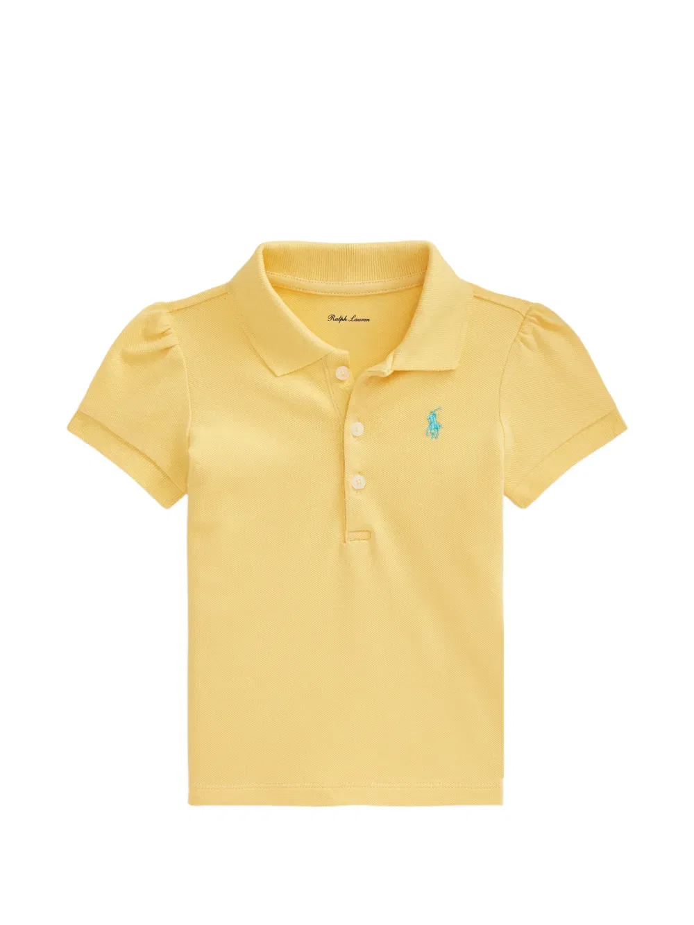 Поло с вышитым логотипом Polo Ralph Lauren Kids, желтый