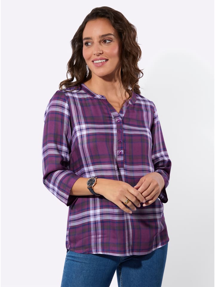 

Клетчатая блузка в фиолетово-джинсовую клетку WITT WEIDEN