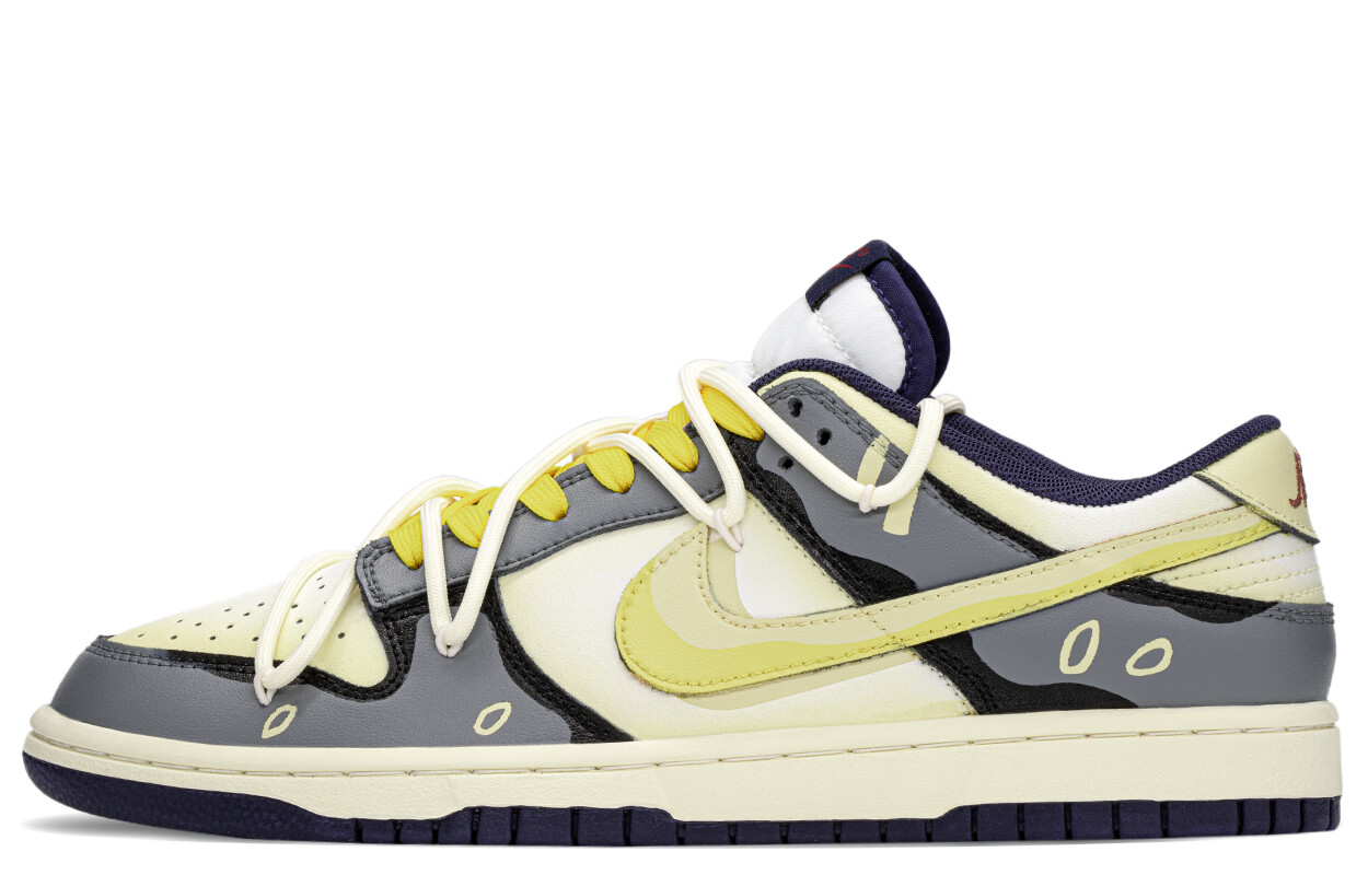 

Кроссовки Nike Dunk Skateboarding Shoes Men Low-top Black/yellow, черный/желтый